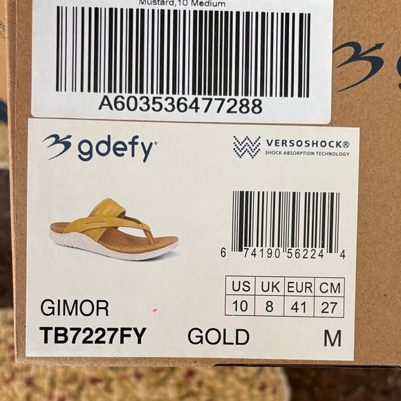 Gdefy Women's Mustard Yellow Sandals - Picture 3 of 4